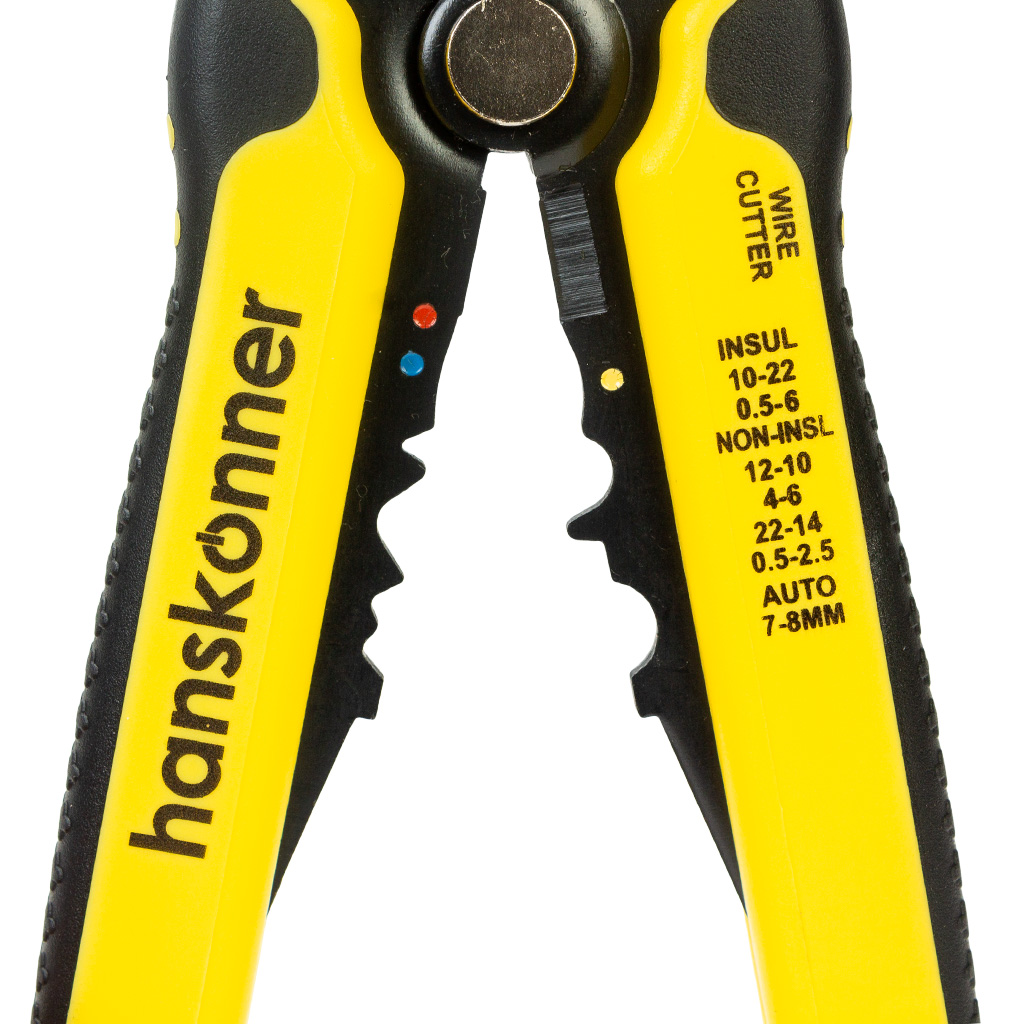 Щипцы для зачистки электропроводов, кримпер, кусачки, Hanskonner, 210мм