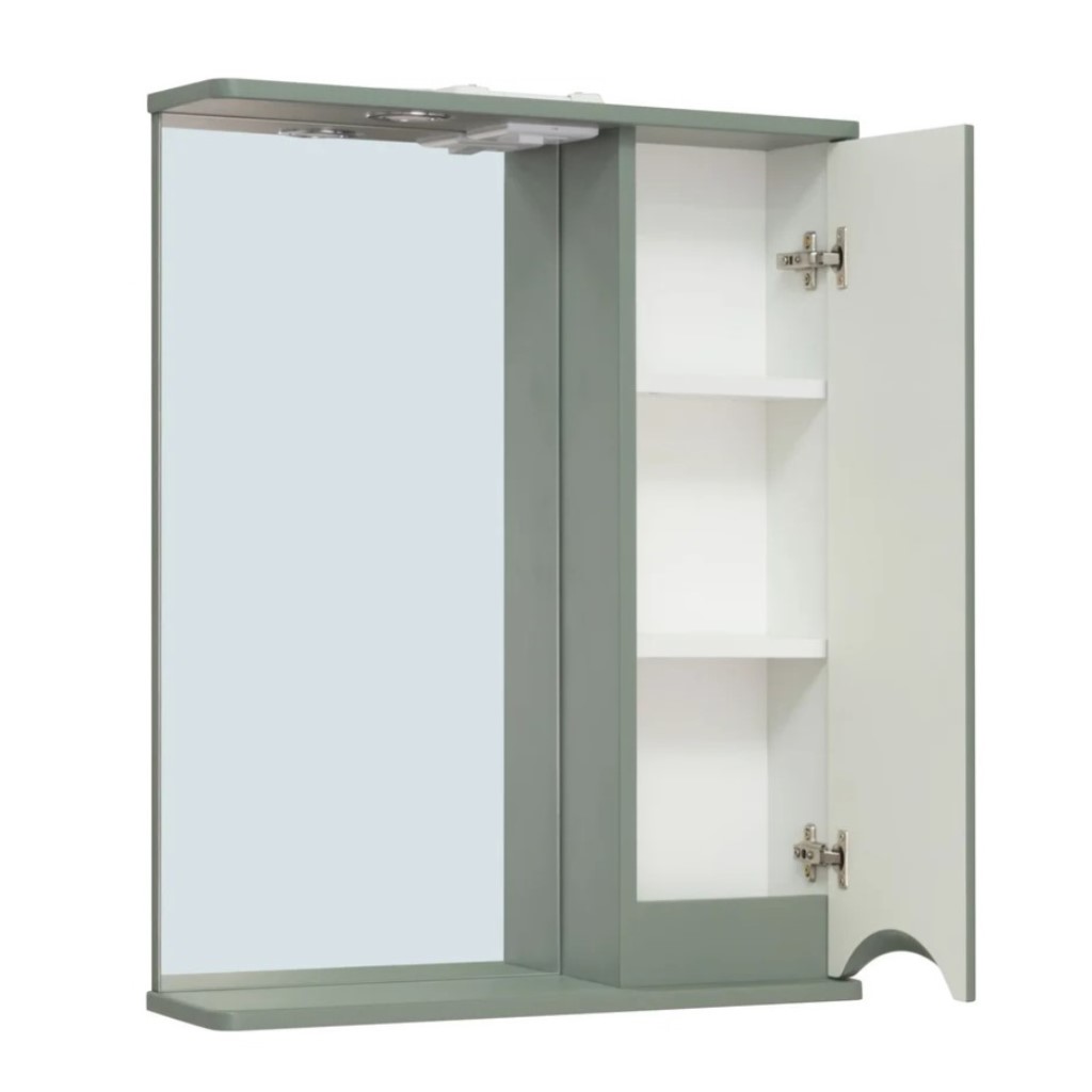 Шкаф с зеркалом Афина 60, цемент