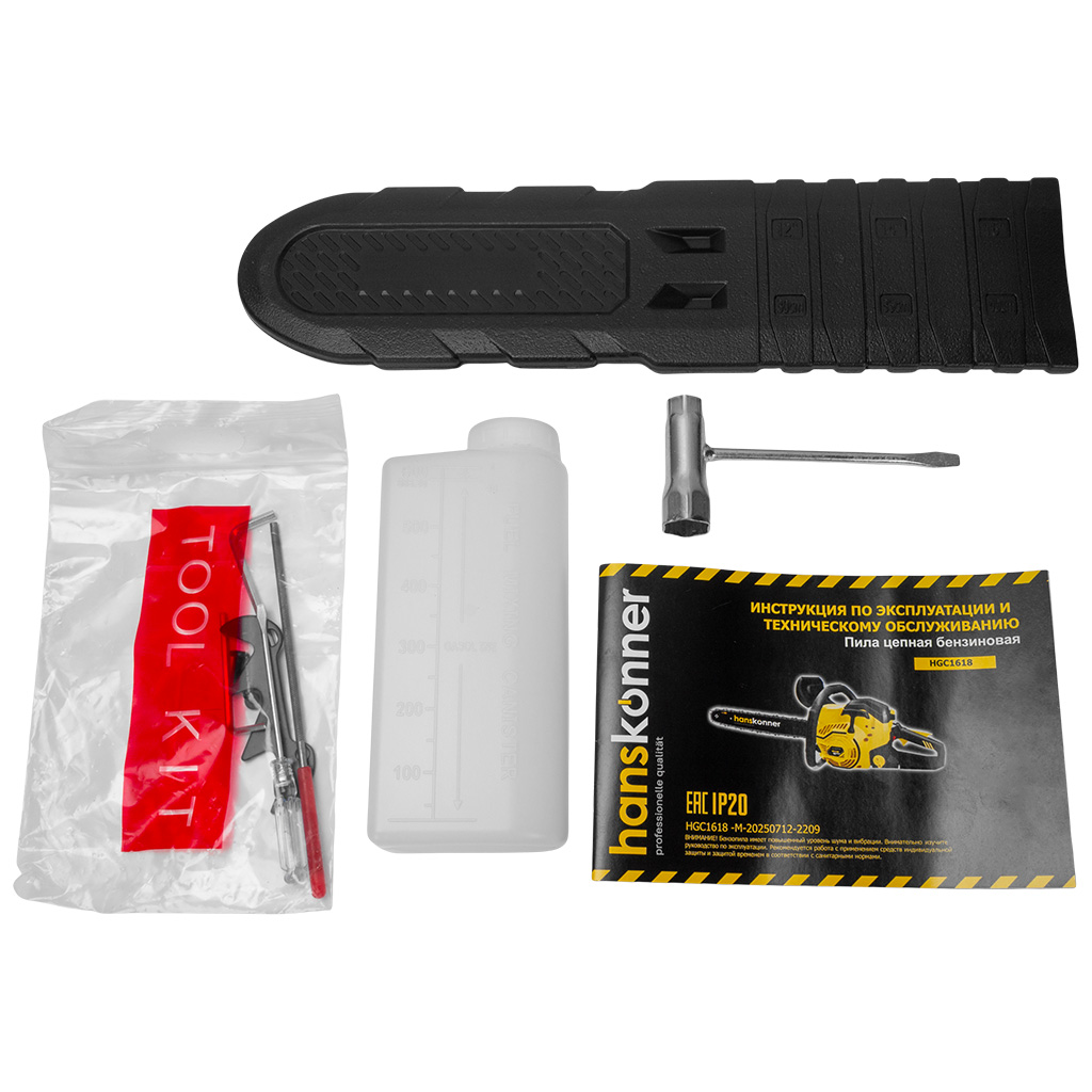 Бензопила цепная Hanskonner HGC1618, шина 16", 1,6кВт