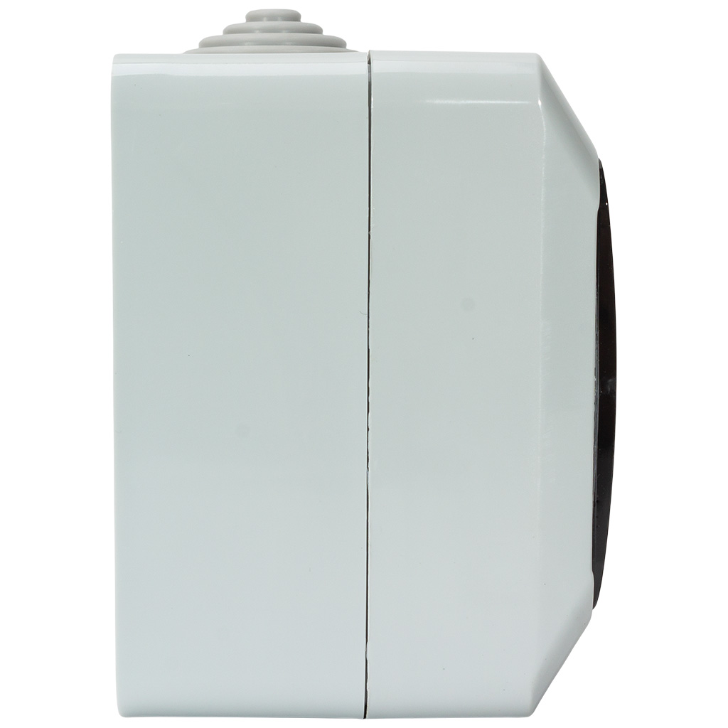 Розетка открытой проводки Systeme Electric Этюд, 1-местная, 16А, с заземлением, серая