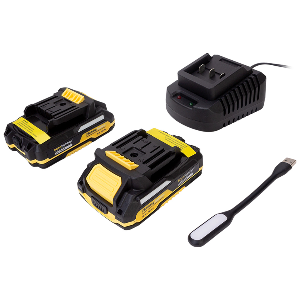 Дрель-шуруповерт Hanskonner, аккумуляторная, с бесщеточным двигателем, 18В, 1BatterySystem