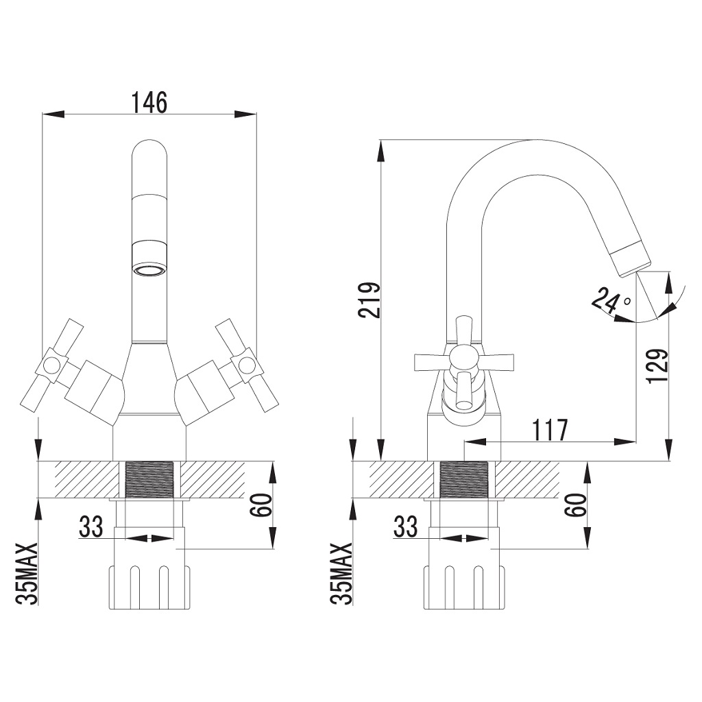 Смеситель Lemark Neo LM2207C, для умывальника