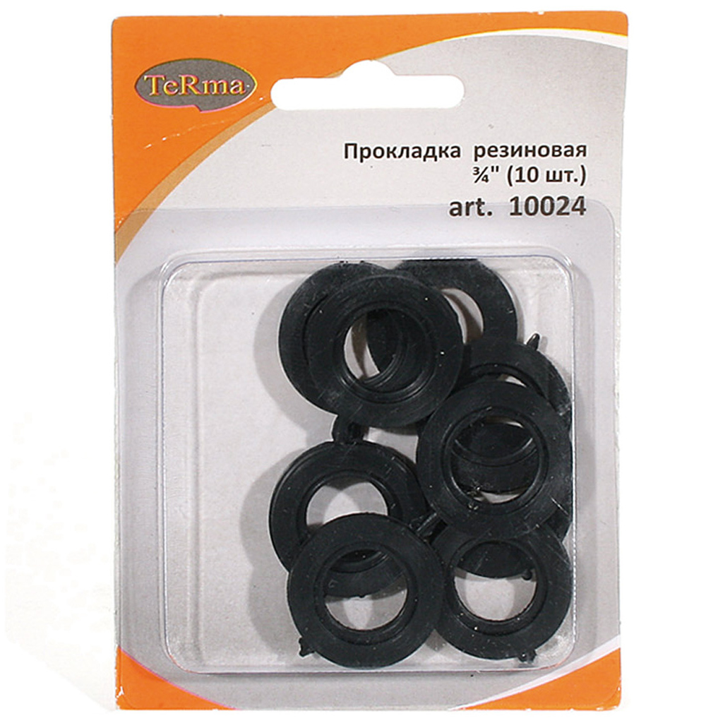 Прокладка 3/4", резиновая, 10шт/упак