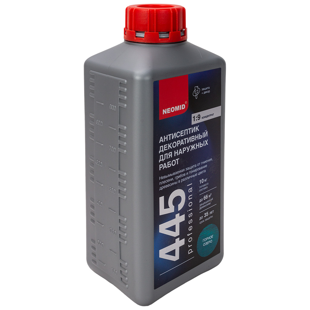 Антисептик Неомид декоративный для наруж. работ 445 горное озеро, 1кг