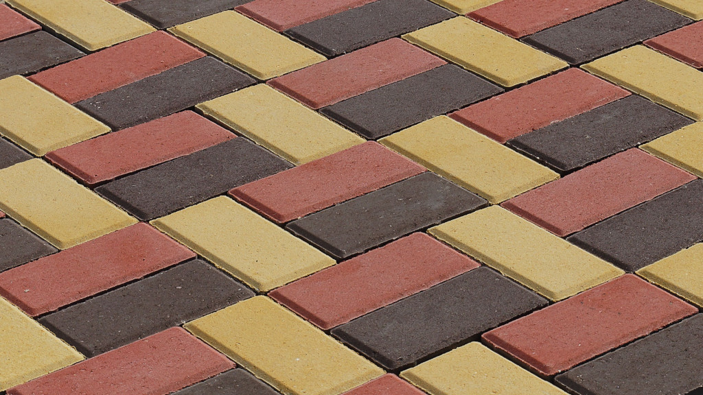 Плитка тротуарная прессованная "Брусчатка" желтая, 60х100х200мм, штучно фото №7