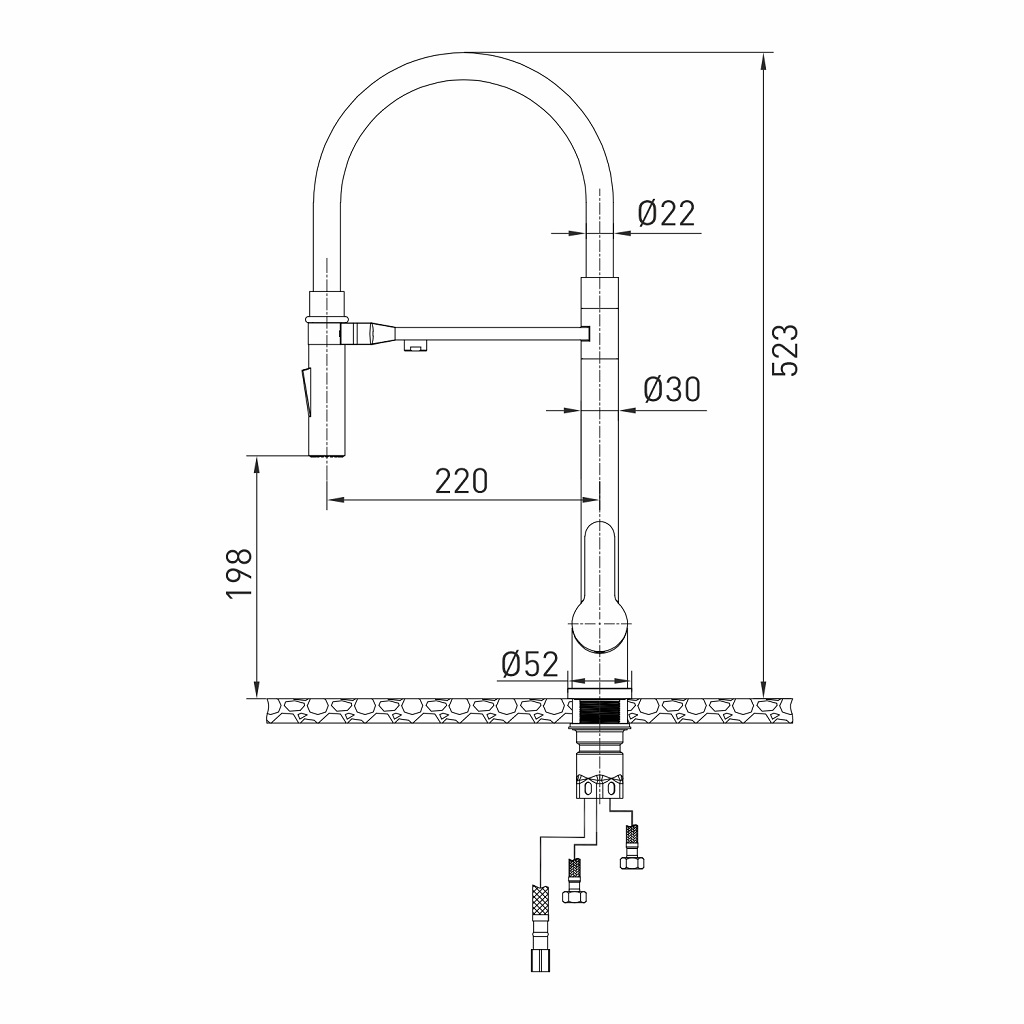 Смеситель для кухни MLSS-0401BL, с фильтром для питьевой воды, черный