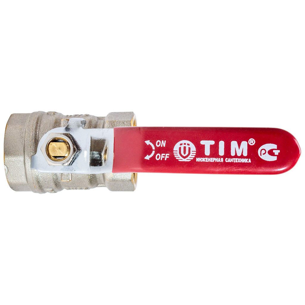 Кран шаровый для воды TIM, 3/4" г-г, рычаг