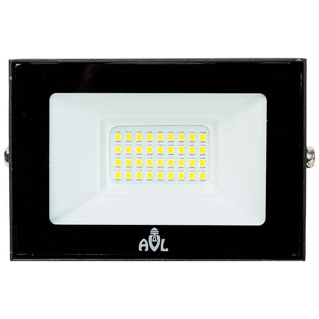 Прожектор светодиодный AVL, 30Вт, 6500К, IP65, черный