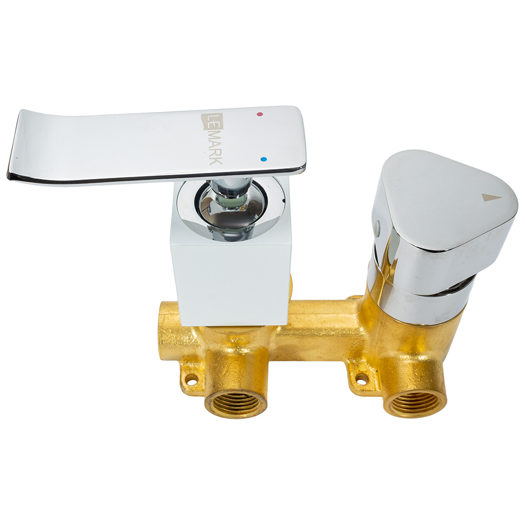 Смеситель Lemark Contest LM5822CW, для ванны и душа, встраиваемый