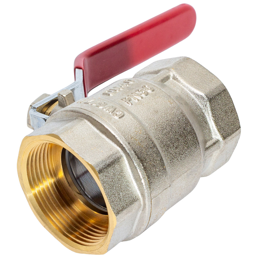 Кран шаровый для воды TIM, 1 1/2" г-г, рычаг