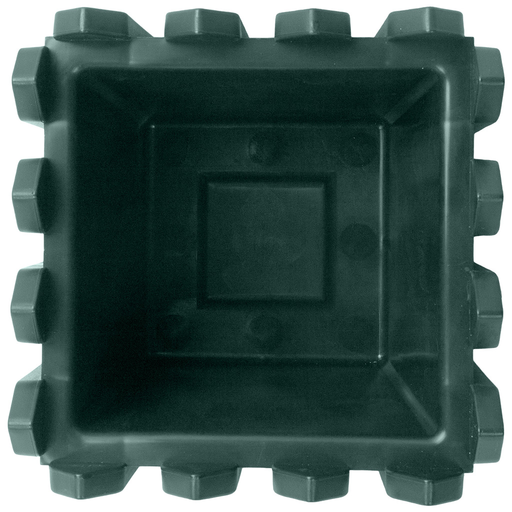 Кашпо Лардо, квадратное, малое 195х195х156, пластик, темно-зеленый