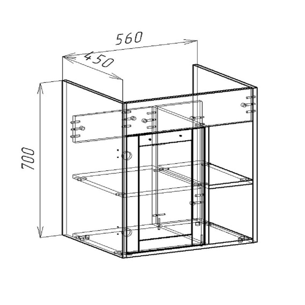 Тумба Olsen 60 с умывальником Элина 60, белое дерево/дуб баррик