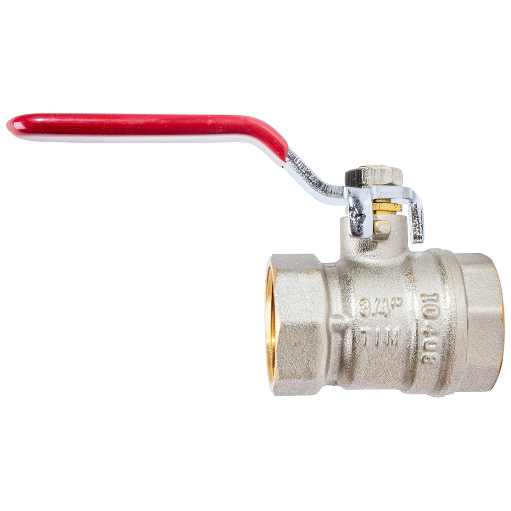 Кран шаровый для воды TIM, 3/4" г-г, рычаг