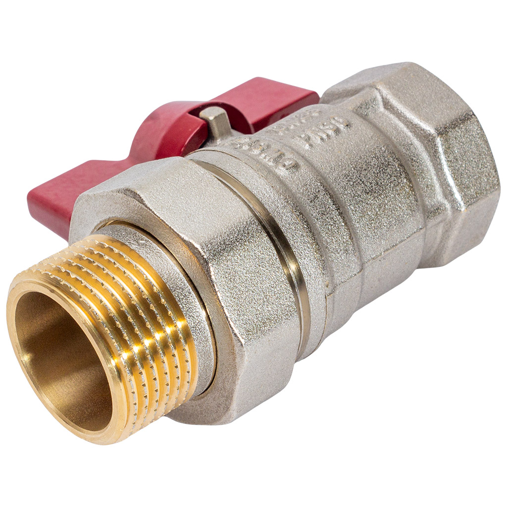 Кран шаровый для воды TIM, 1" г-ш, бабочка