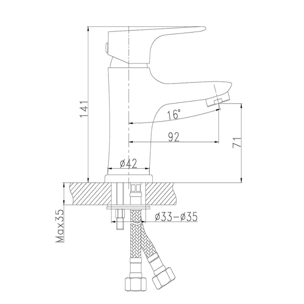 Смеситель Rossinka RS31-11, для умывальника