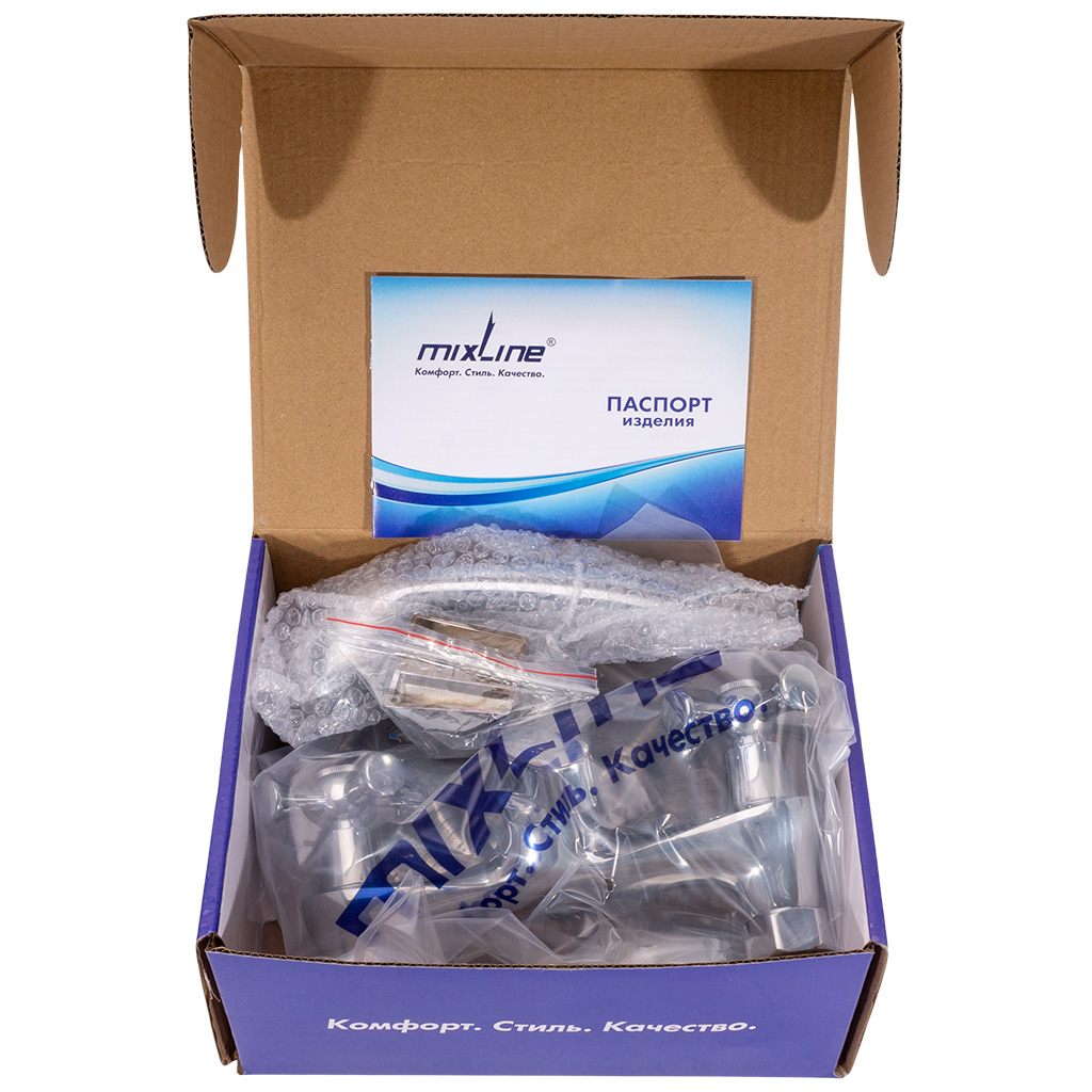 Смеситель для ванны Mixline ML10-01, хром