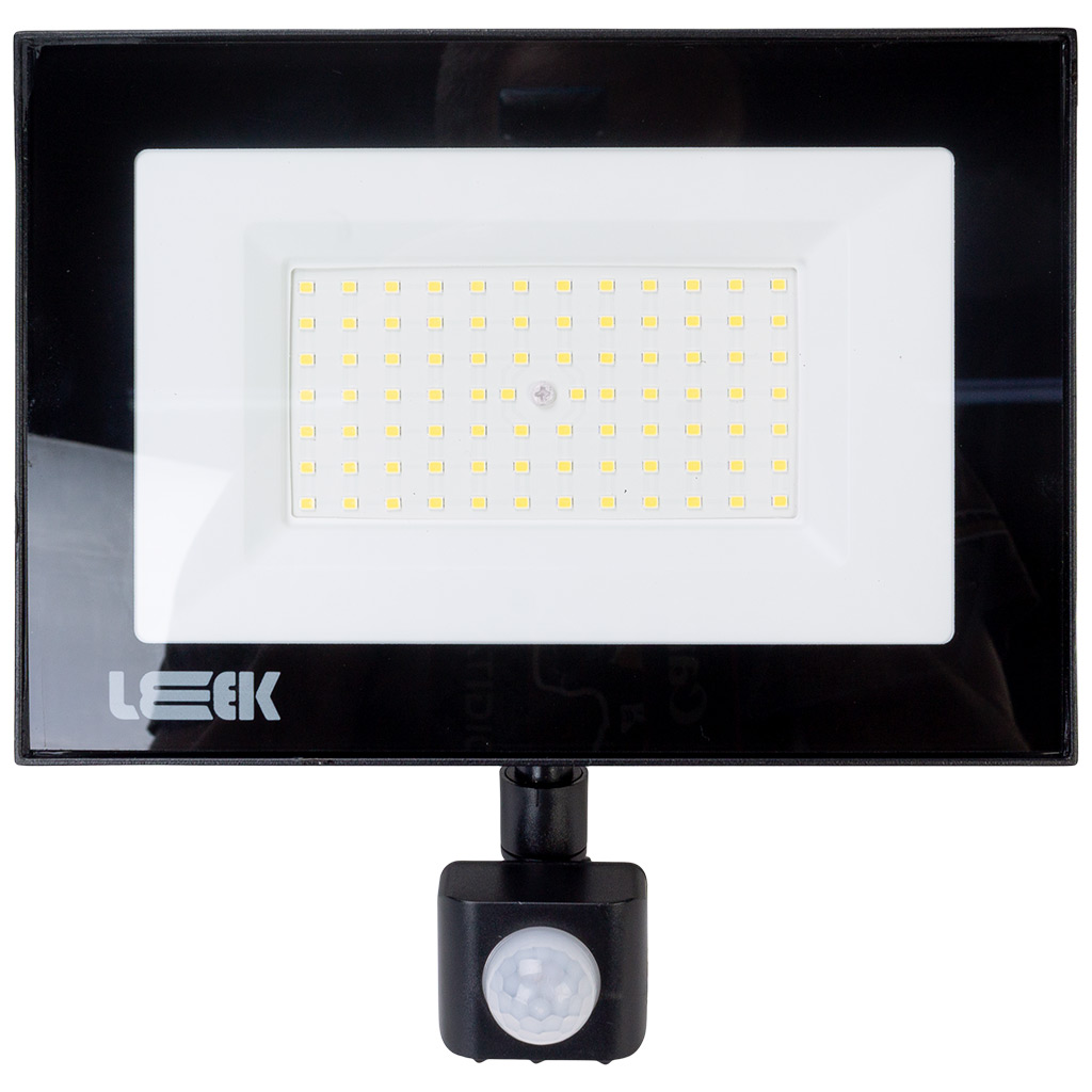 Прожектор светодиодный с сенсором Leek, 100Вт, 6500K, IP65, черный