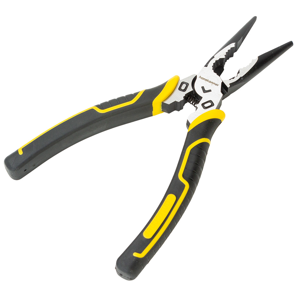 Длинногубцы Hanskonner, эксцентриковый шарнир, +30% к силе реза, 200мм