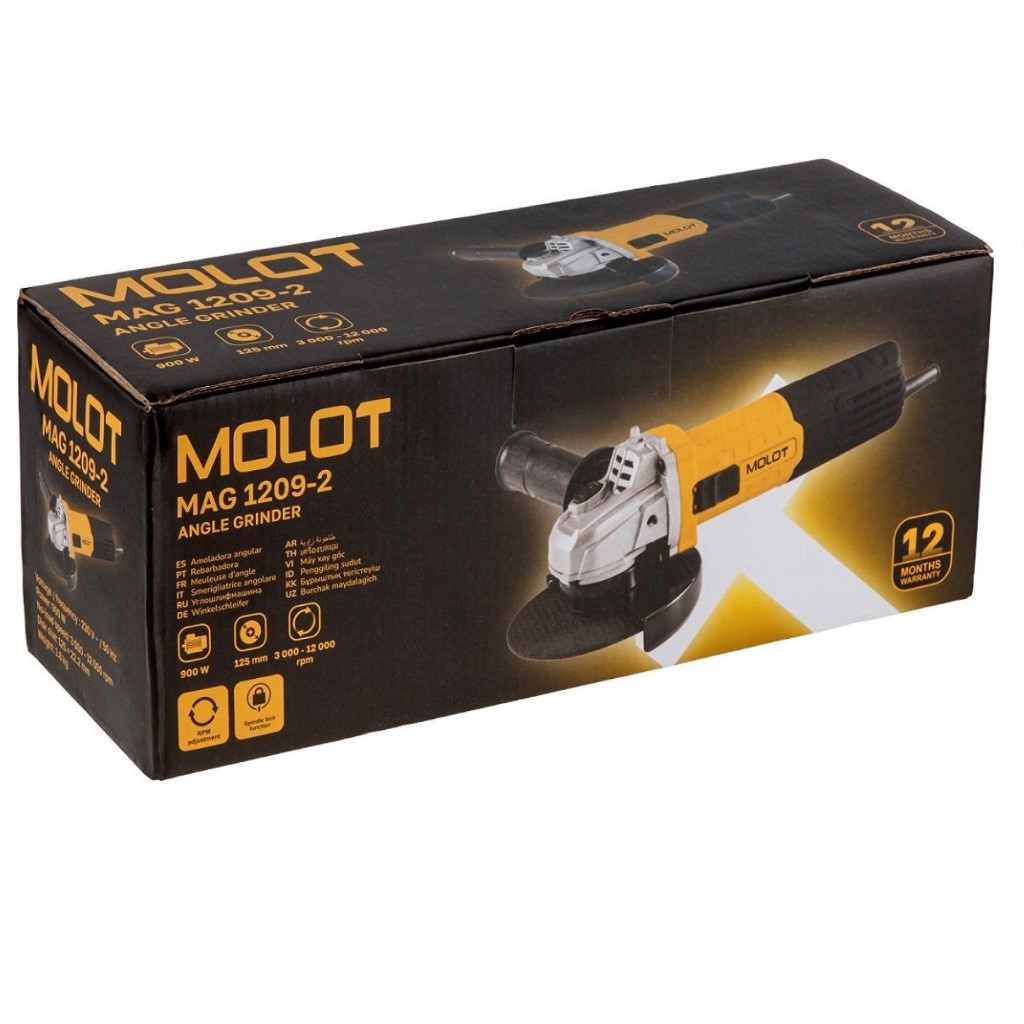 Углошлифовальная машина Molot MAG 1209-2, d-125мм, 900Вт
