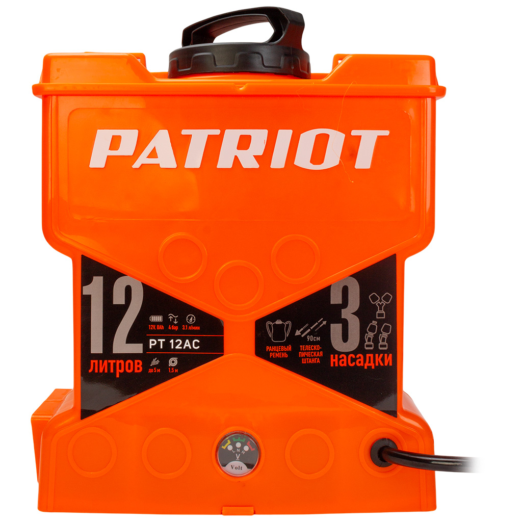 Ранцевый опрыскиватель Patriot PT-12AC, аккумуляторный, 12л