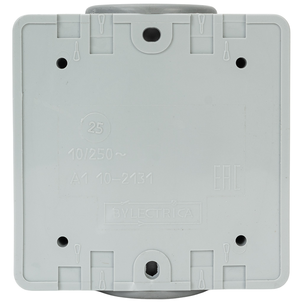 Выключатель открытой проводки Bylectrica Пралеска Аква, 2-клавишный, 6А, IP55, серый