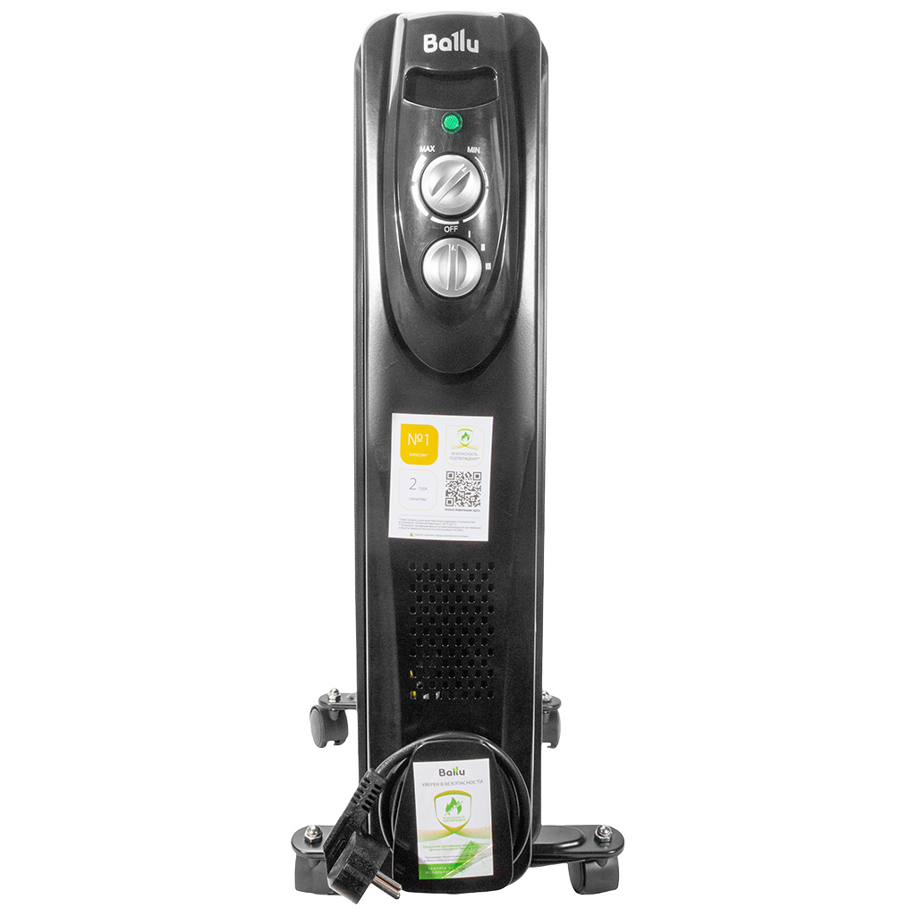 Масляный обогреватель Ballu Classic black BOH/CL-11BRN 2200, 11 секций