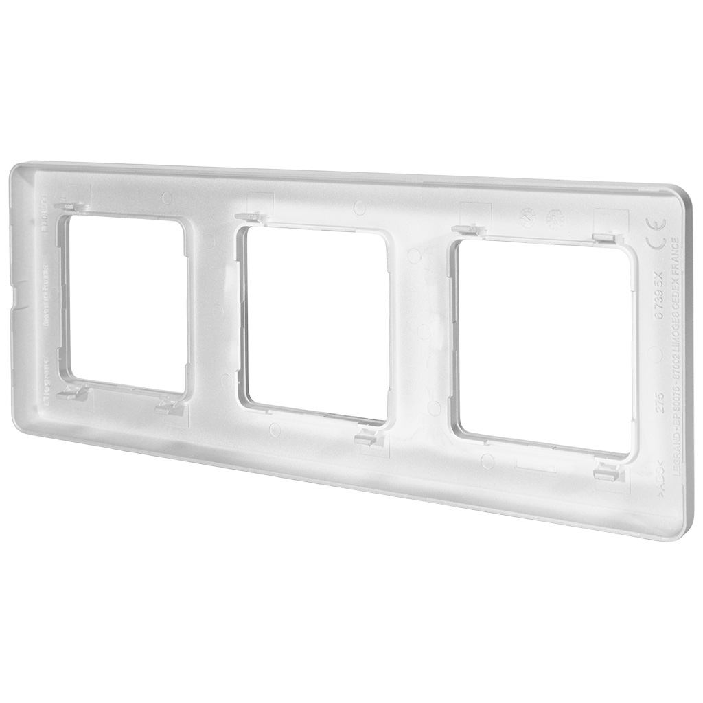 Рамка Legrand Inspiria, 3-местная, алюминий