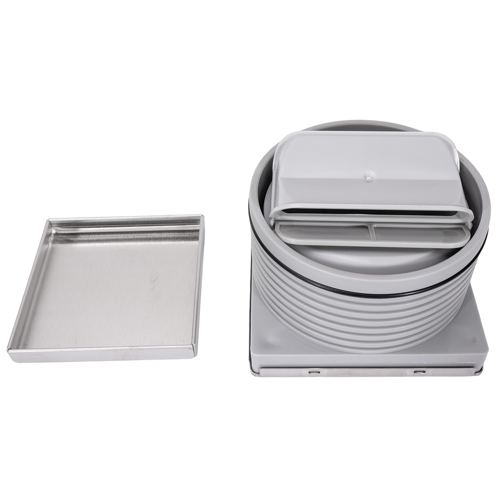 Трап Tim, вертикальный выпуск, для внутренней канализации D50мм, 150х150мм