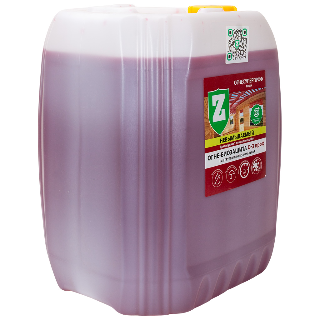 Антисептик Зелест О-3 ОгнеСупер, профессиональный, рубиновый, 20кг