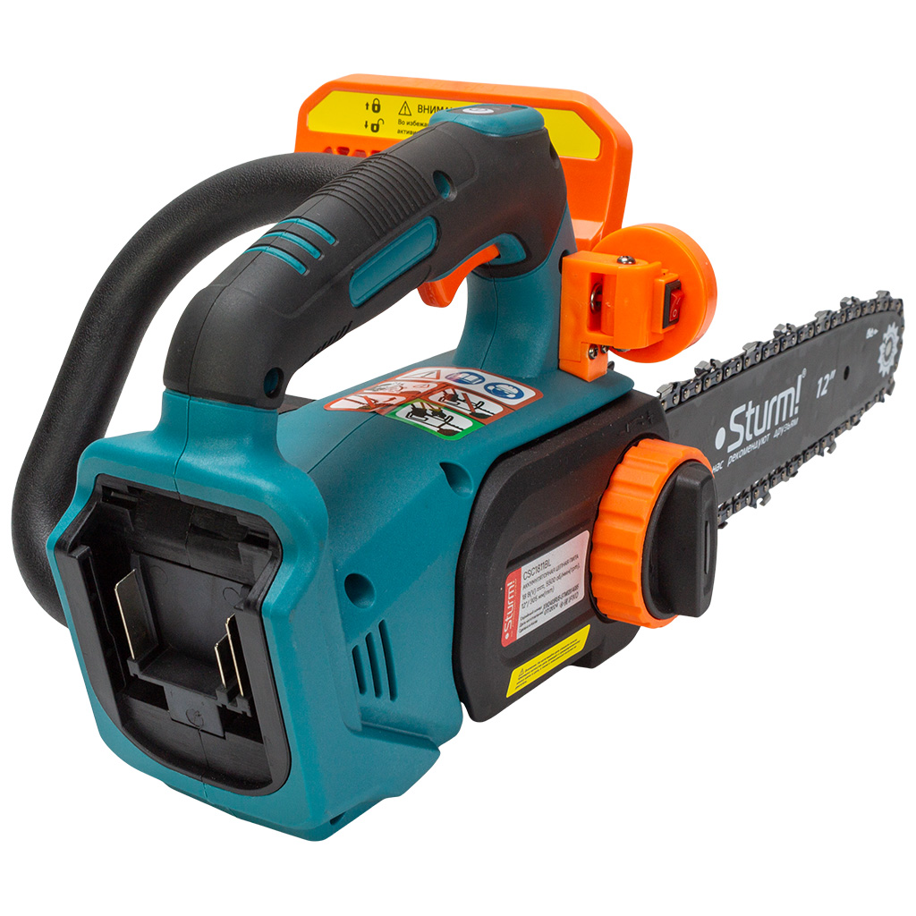 Пила цепная Sturm! CSC1811/BL, аккумуляторная 18Вт, шина 20", с АКБ 8 Ач и ЗУ SBP1808HP/SBC1822