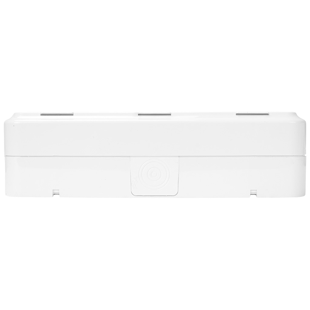 Блок открытой проводки Bylectrica Пралеска Аква, розетка 3-местная, с заземлением, с крышкой, IP54, белый