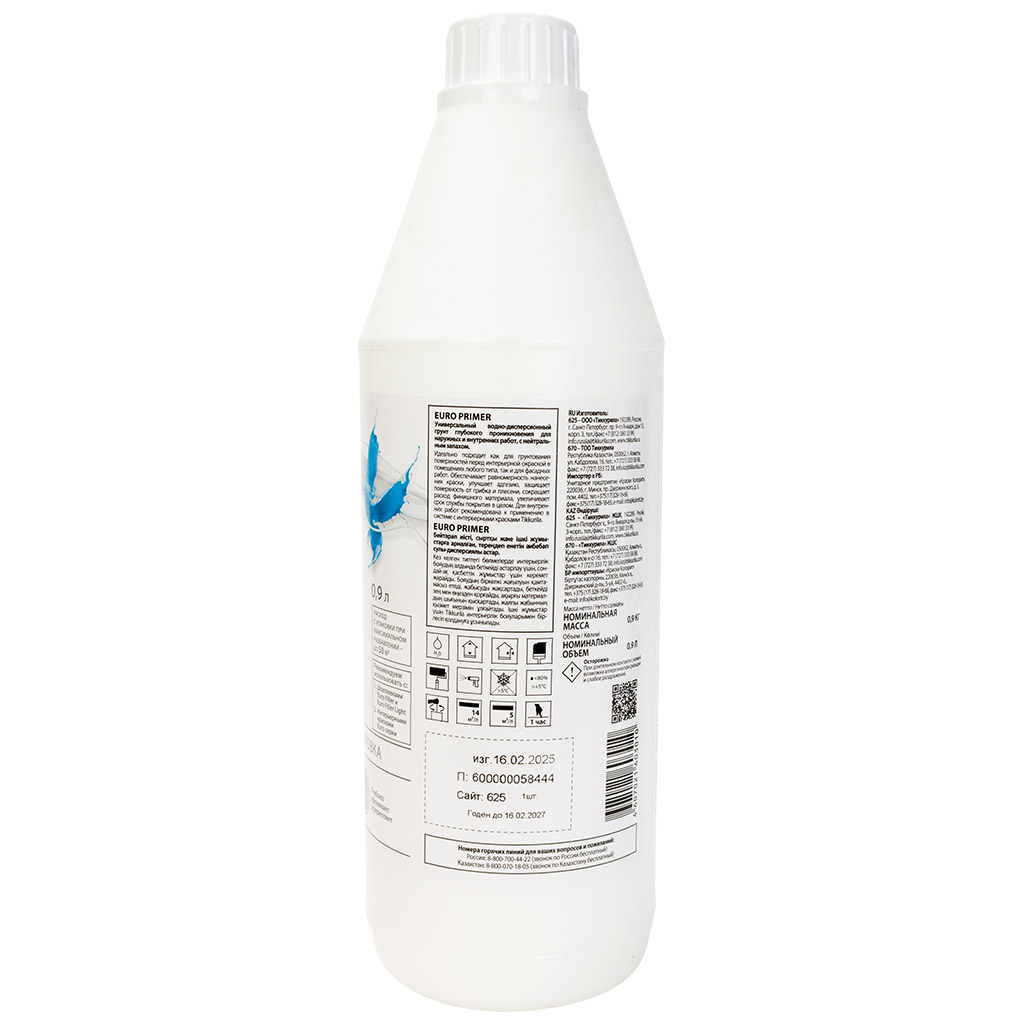 Грунтовка Tikkurila Euro Primer, концентрат 1:3, 0.9л