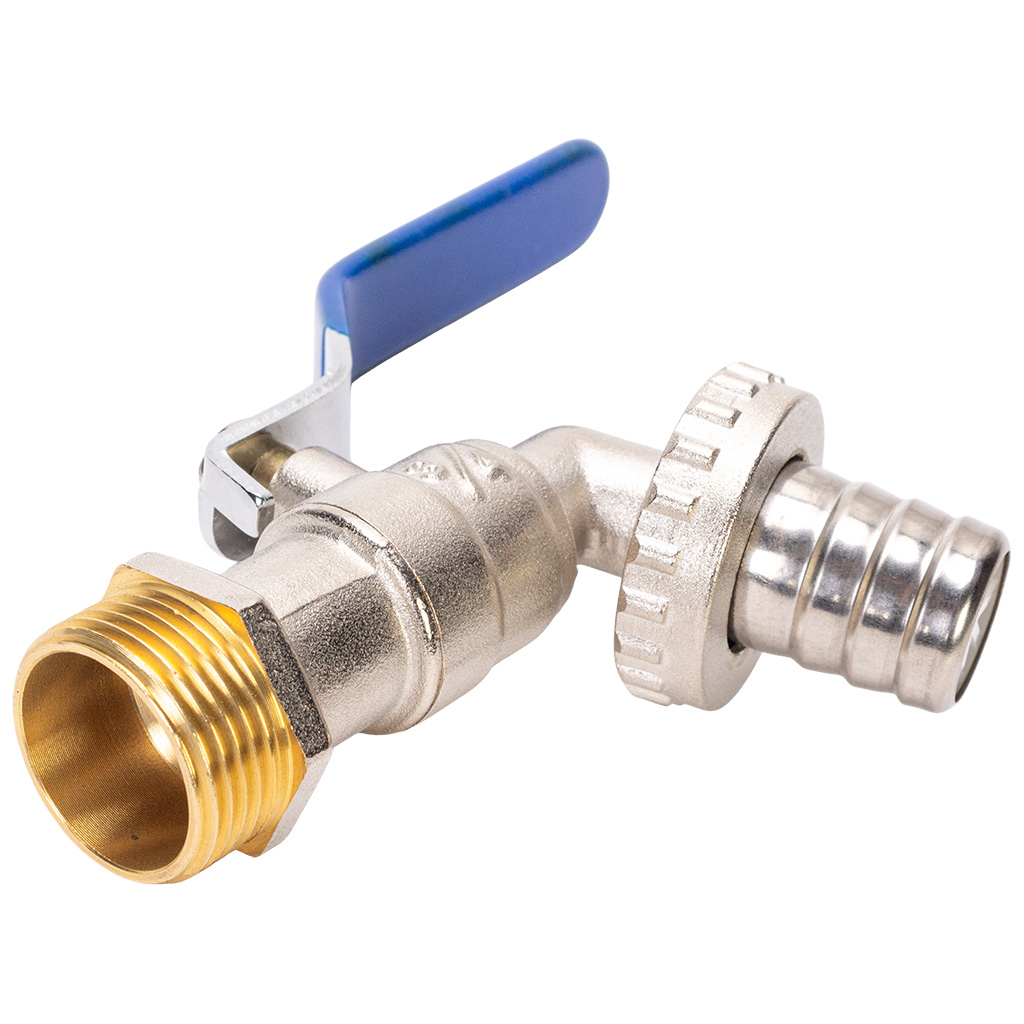 Кран шаровый с американкой для воды TIM, 3/4" г-ш, рычаг