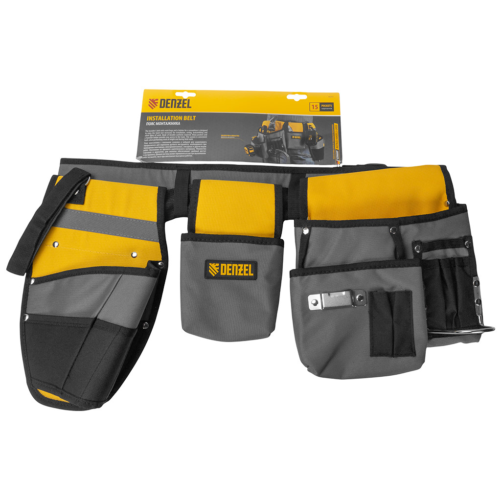 Сумка-пояс для инструмента Denzel, 14 карманов