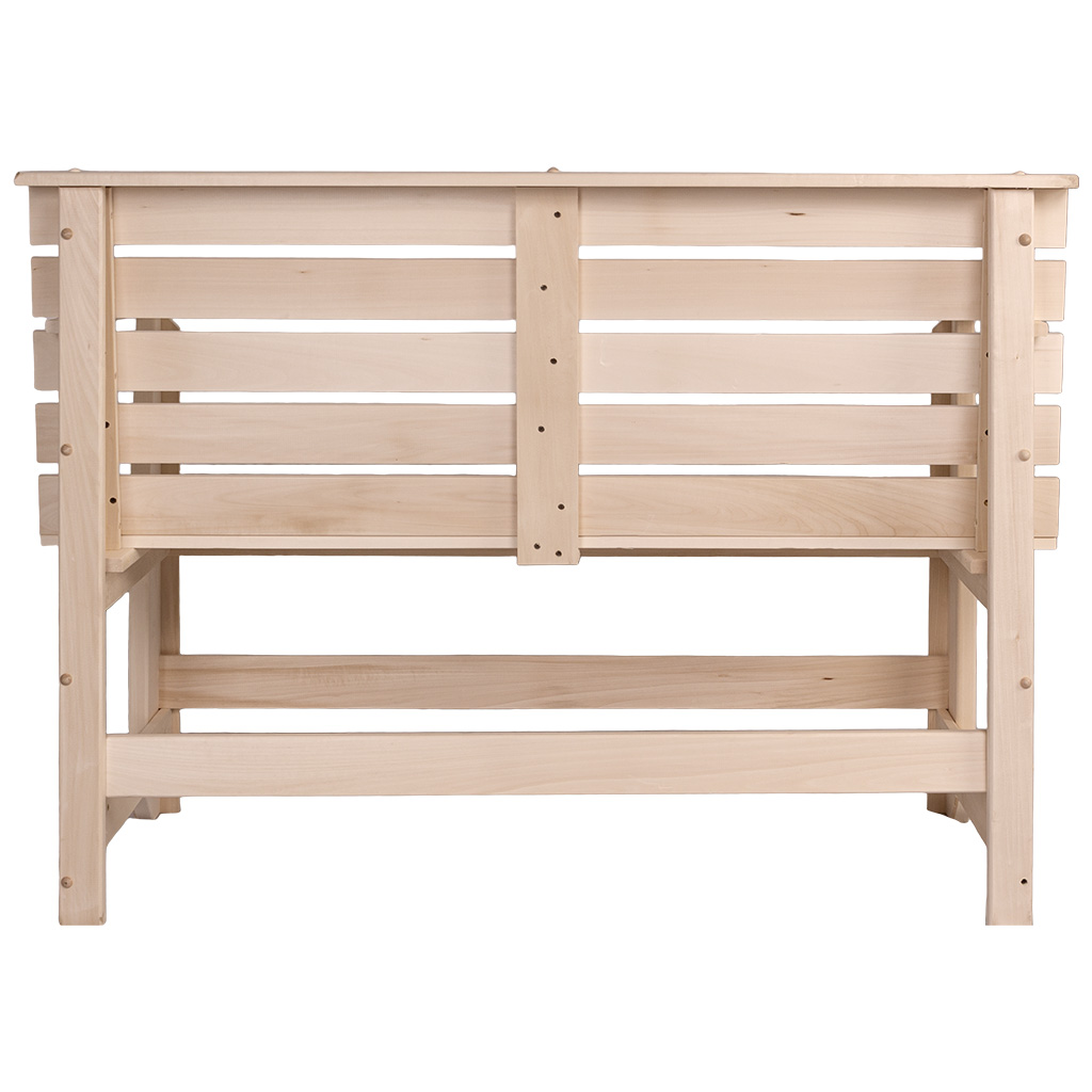 Скамья с подлокотниками, липа, 1200мм х 870мм х 550мм