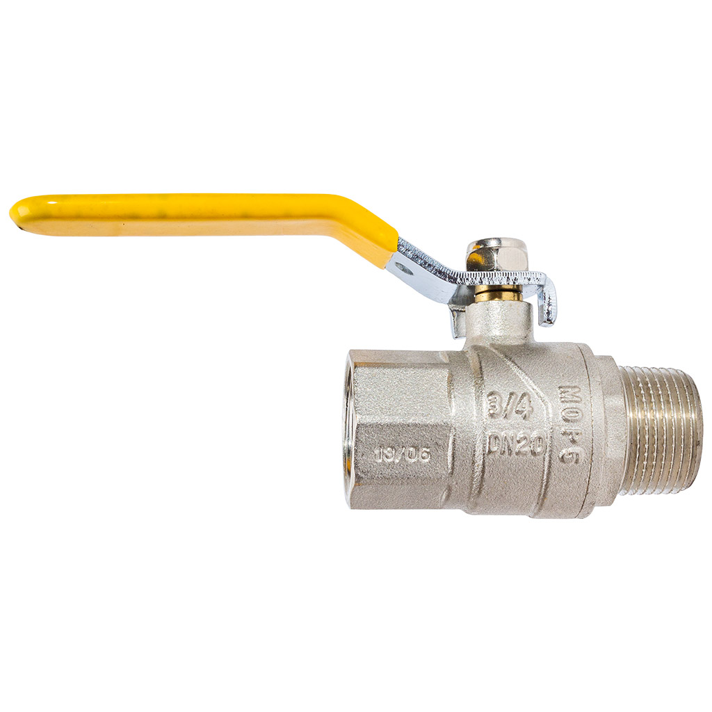 Кран газовый TIM, шаровый, 3/4'' г-ш, рычаг