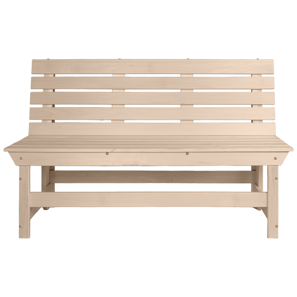 Скамья без подлокотников, липа, 1400мм х 870мм х 550мм