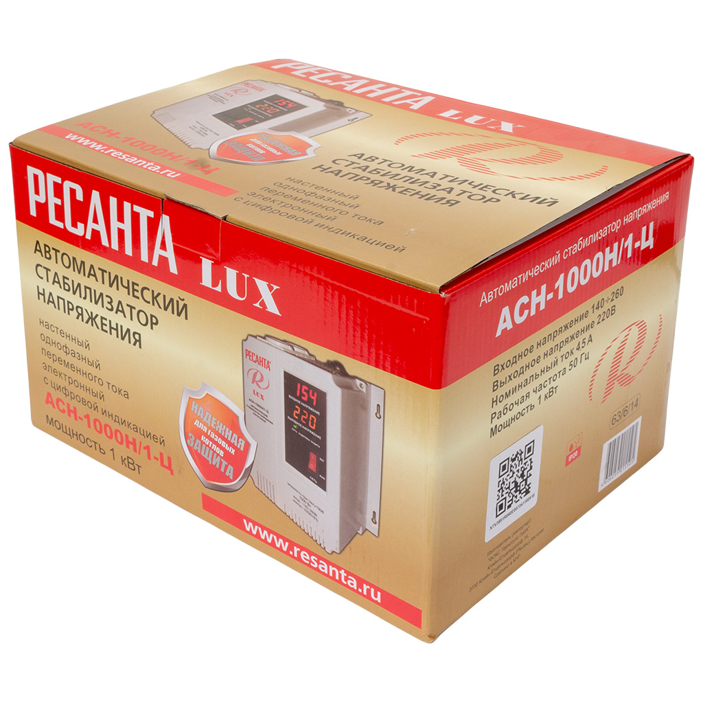 Стабилизатор напряжения Ресанта Lux АСН-1000Н/1-Ц