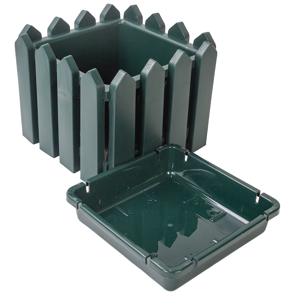 Кашпо Лардо, квадратное, малое 195х195х156, пластик, зеленый