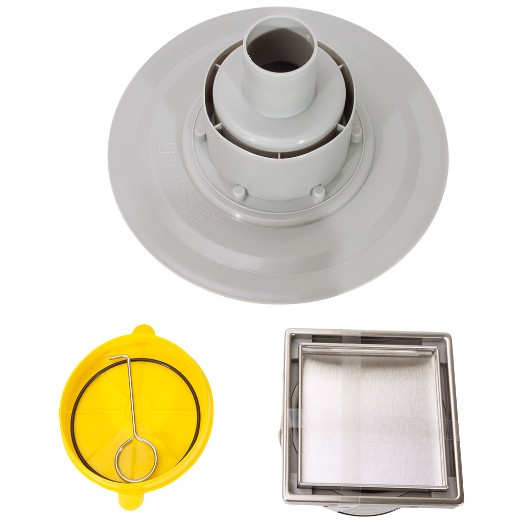 Трап Tim, вертикальный выпуск, для внутренней канализации D50мм, 150х150мм