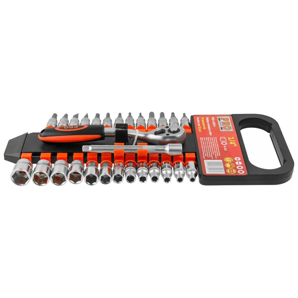 Набор торцевых головок и бит Startul Pro,  28 предметов, 1/4"