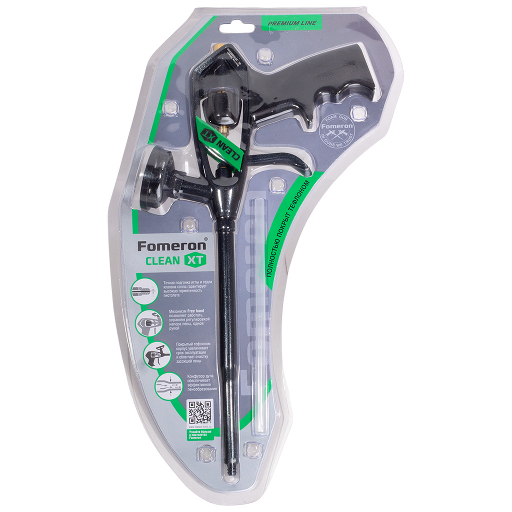 Пистолет для монтажной пены Fomeron Clean XT, тефлоновое покрытие