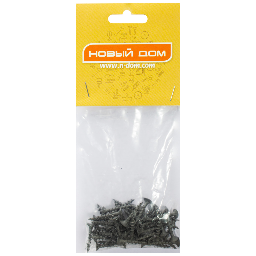 Саморез ГД 3.5 х 25, оксидированный, крупная резьба, пакет 50 шт/упак