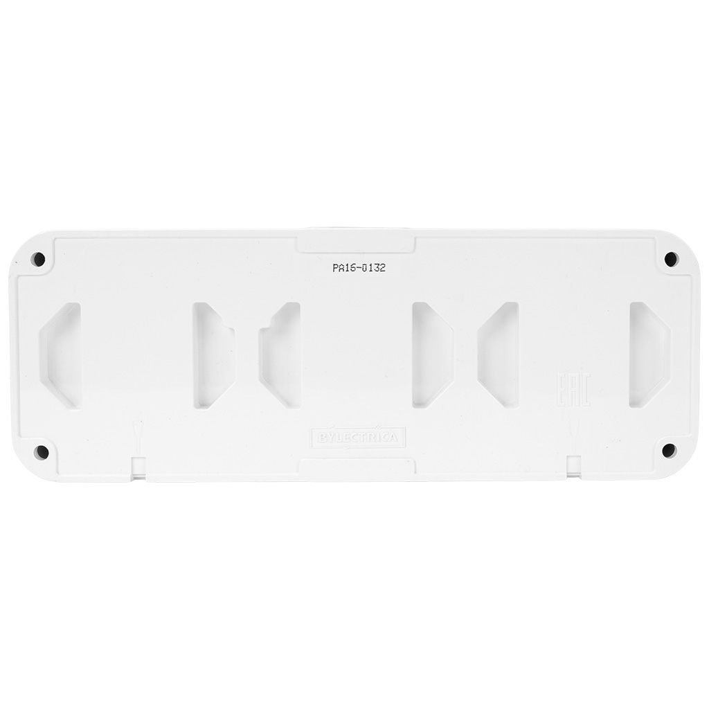 Блок открытой проводки Bylectrica Пралеска Аква, розетка 3-местная, с заземлением, с крышкой, IP54, белый