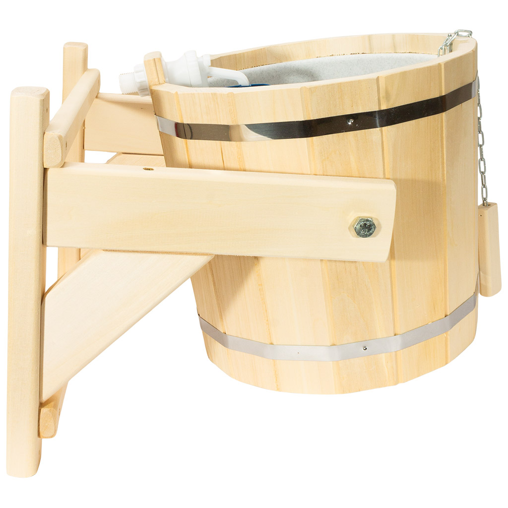 Обливное устройство для бани "Русская забава", с пластмассовой вставкой, липа, 15л