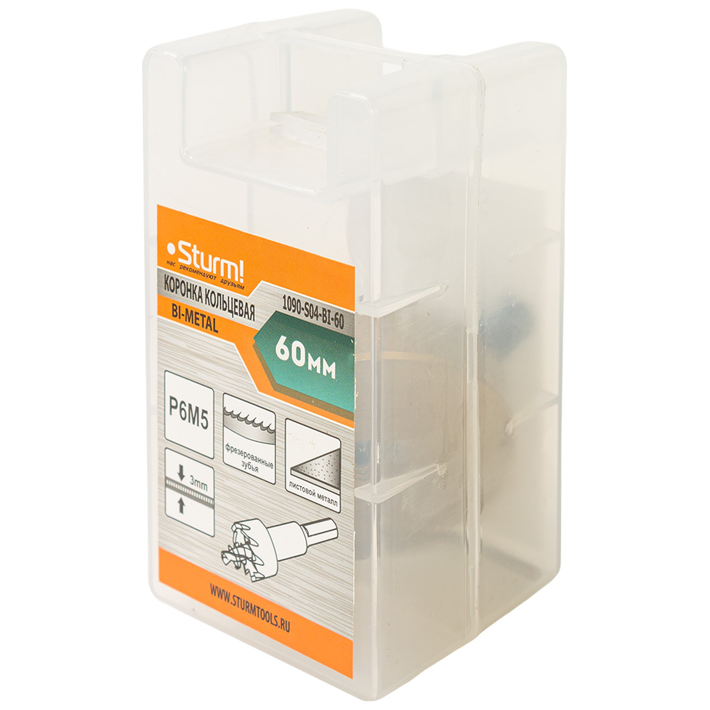Коронка Sturm! биметаллическая,  60 мм, 5/8", 1090-04-BI-60