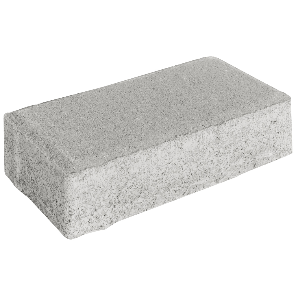 Плитка тротуарная прессованная "Брусчатка", ЯрСтрой, серая, 60х100х200мм, послойно, 60шт/1.2м2