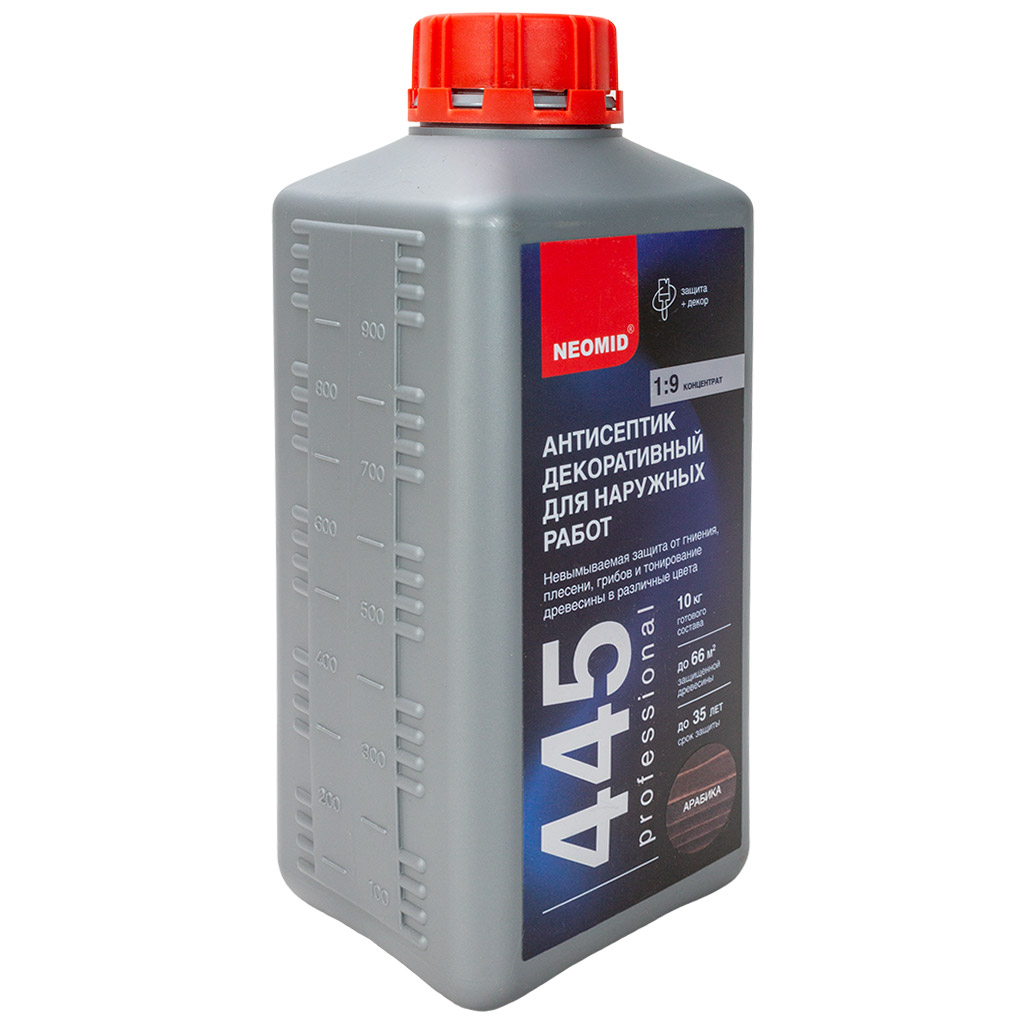Антисептик  декоративный Неомид для наружных работ 445 арабика, 1кг