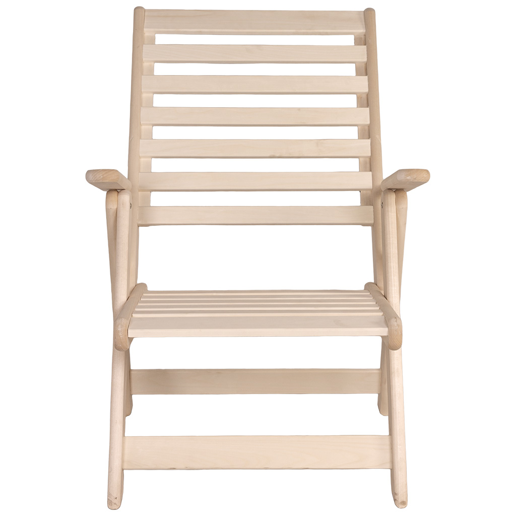 Шезлонг гибкий с подлокотниками, 445мм х 400мм х 1400мм, липа