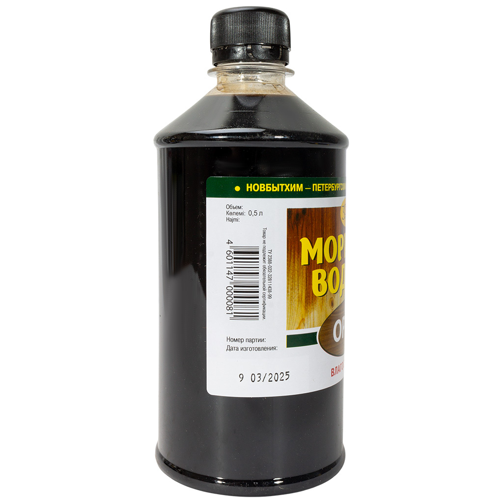 Морилка водная Новбытхим, влагостойкая, Орех, 0.5 л